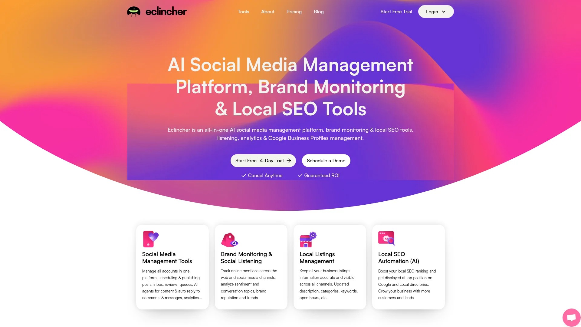 Screenshot of https://eclincher.com