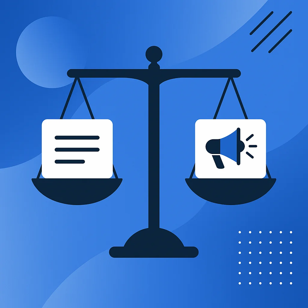 Balancing curated and promotional posts
