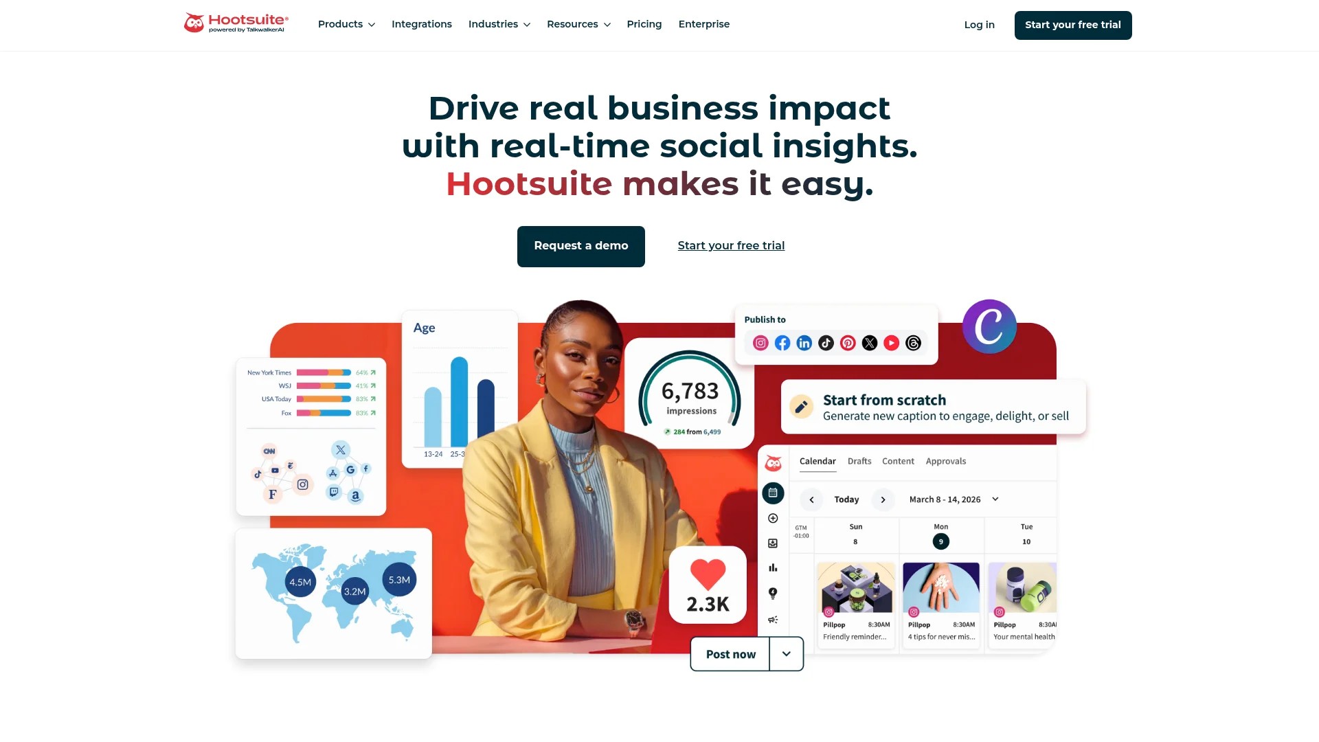 Screenshot of https://www.hootsuite.com