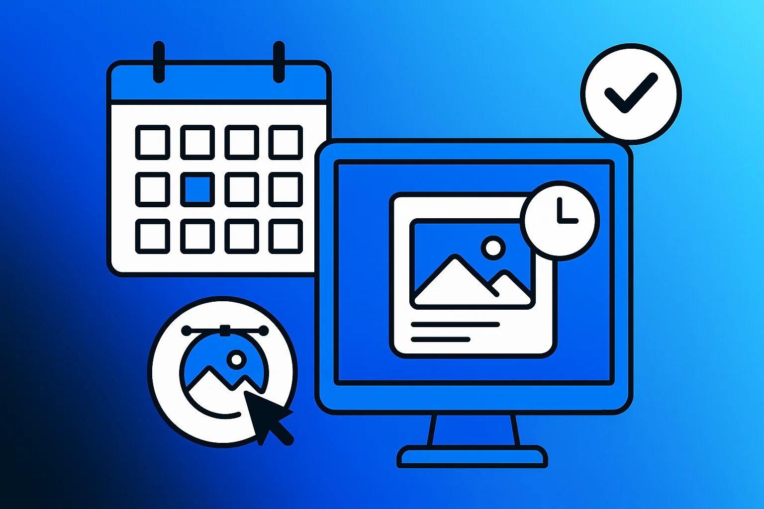 Designing visuals for scheduled posts
