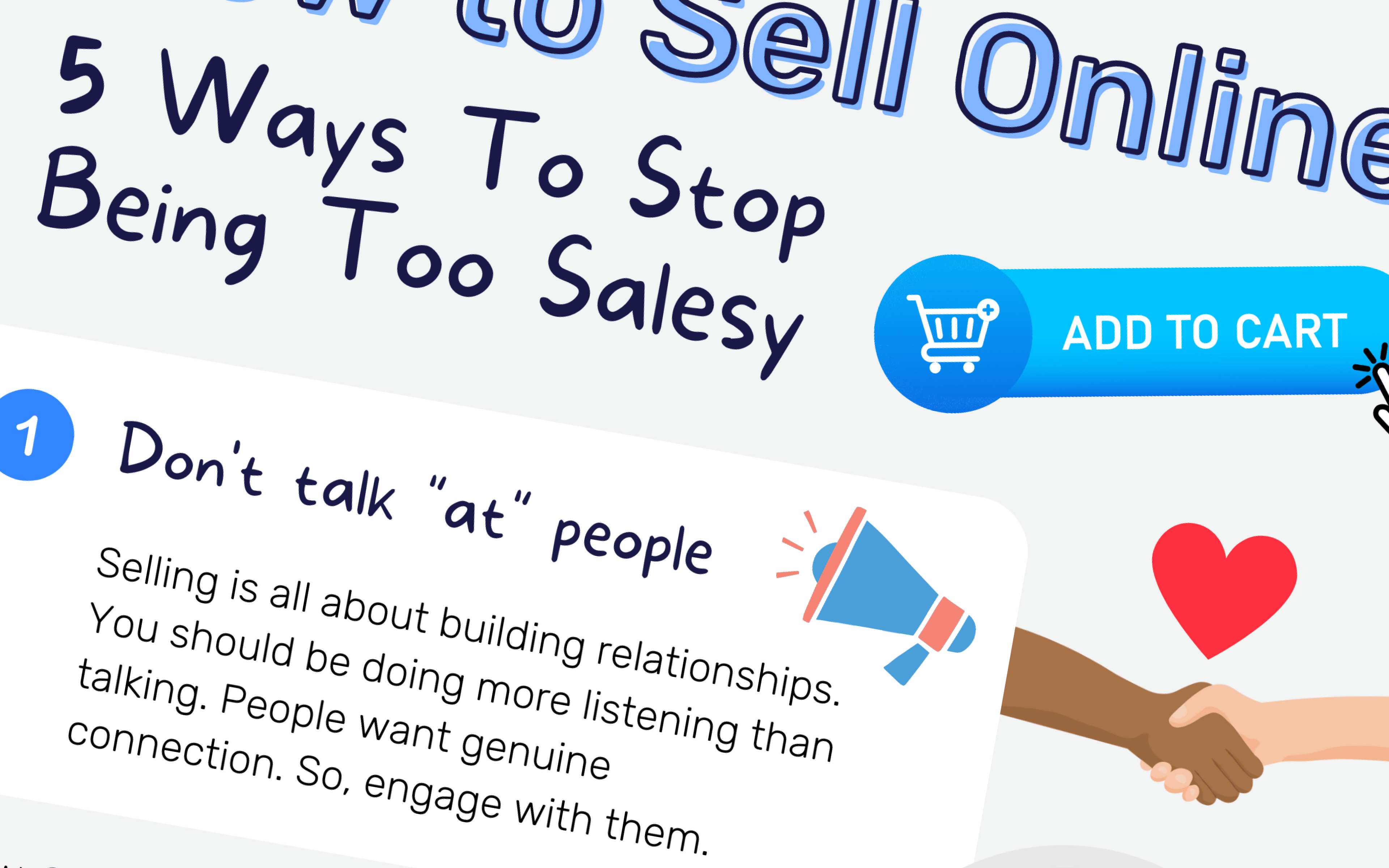 How To Sell Online: 5 Ways To Stop Being Too Salesy [Infographic]