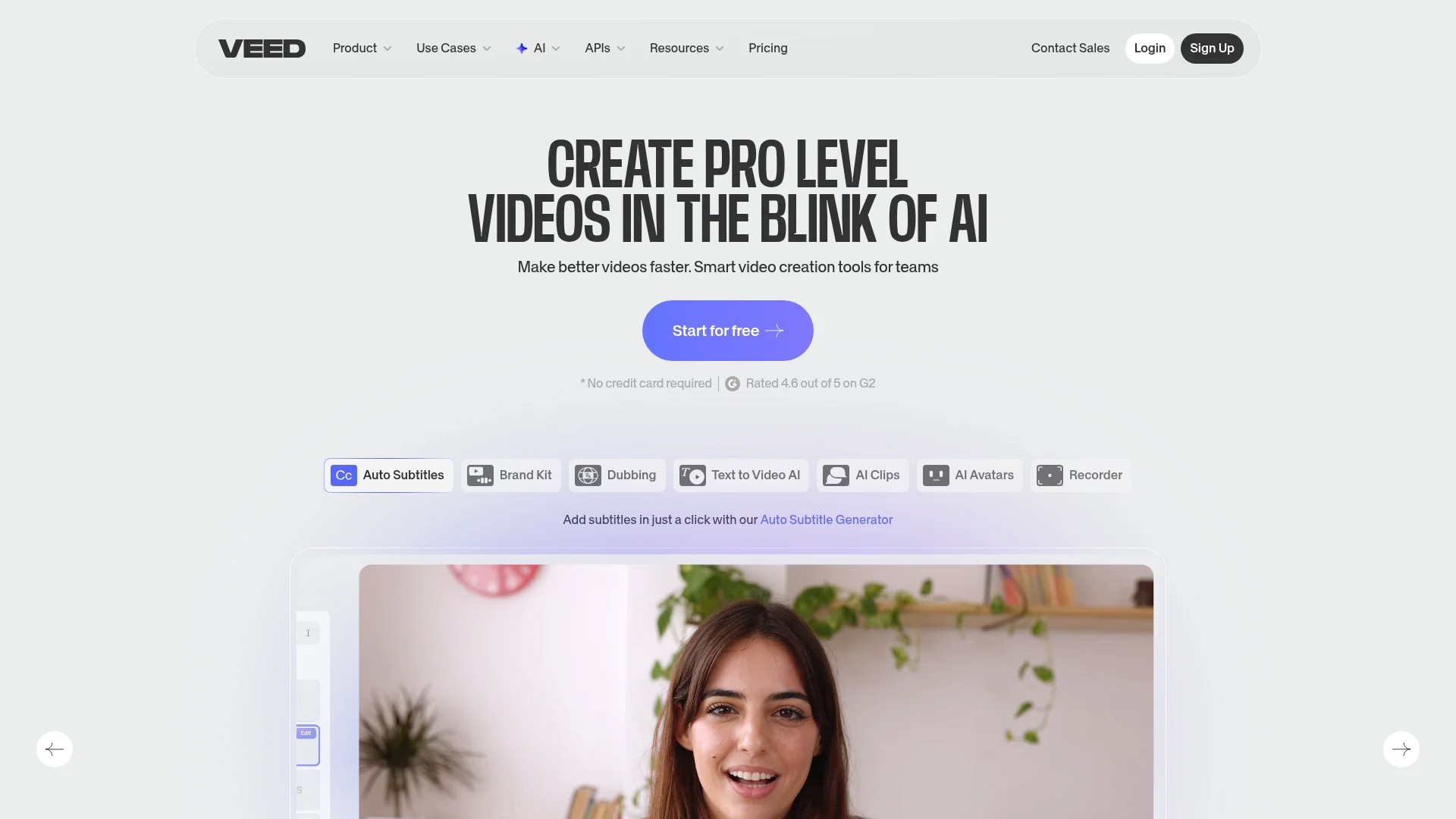 Screenshot of https://www.veed.io