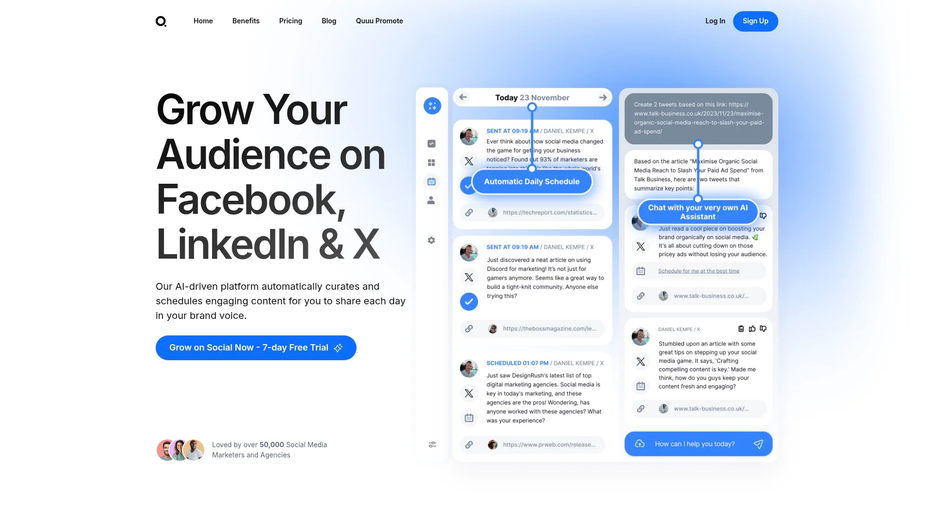 Screenshot of https://quuu.co