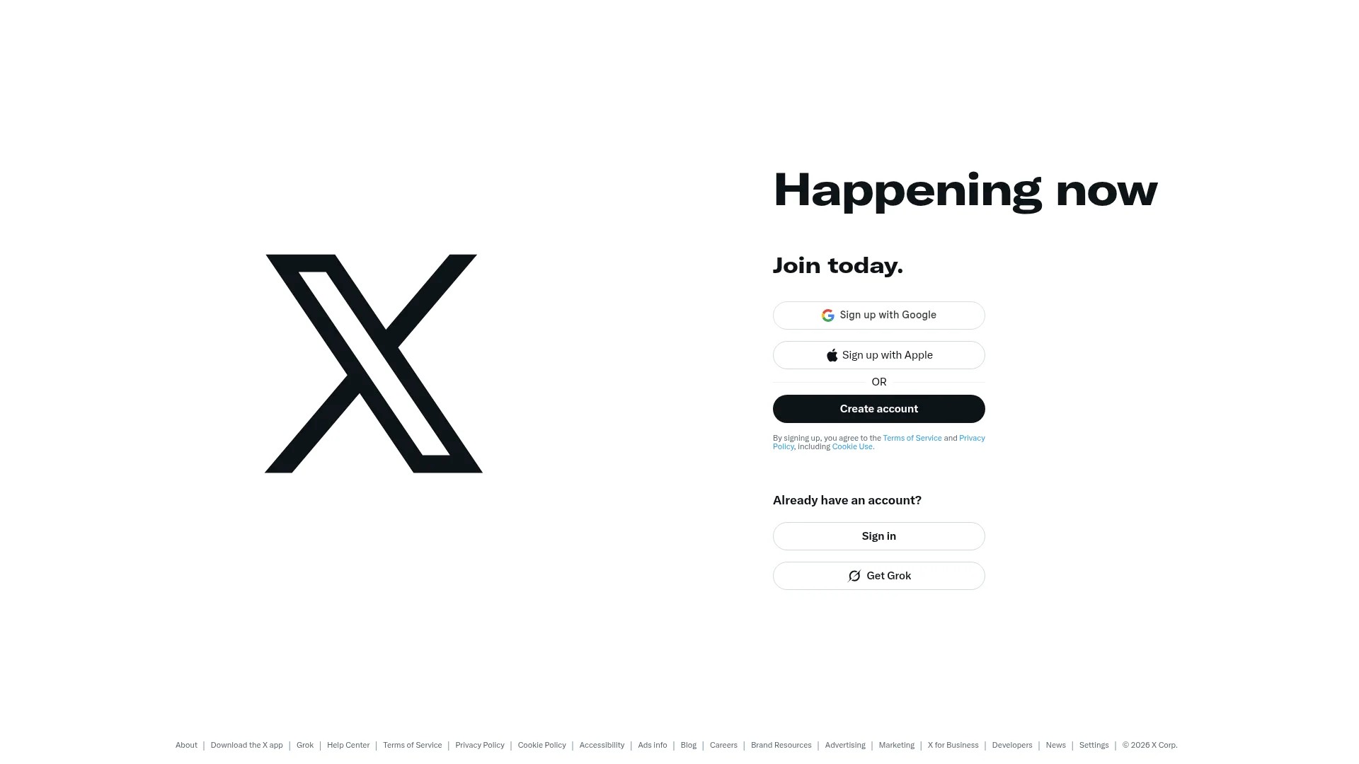 Screenshot of https://twitter.com