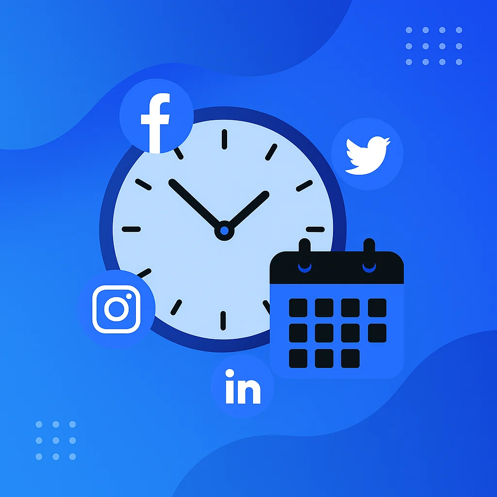 Optimal posting times for social networks