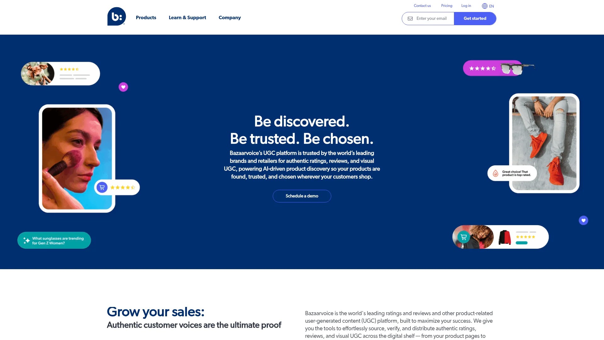 Screenshot of https://www.curalate.com