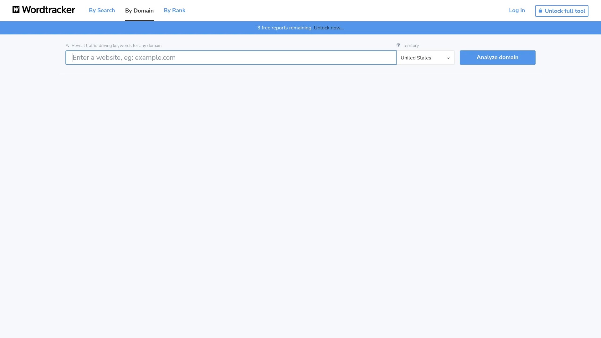 Screenshot of https://www.wordtracker.com/scout