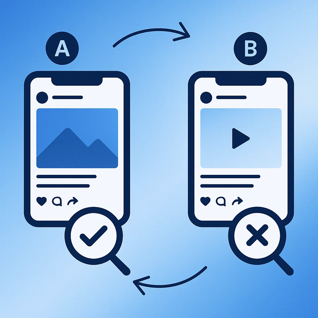 Running A/B tests on social posts